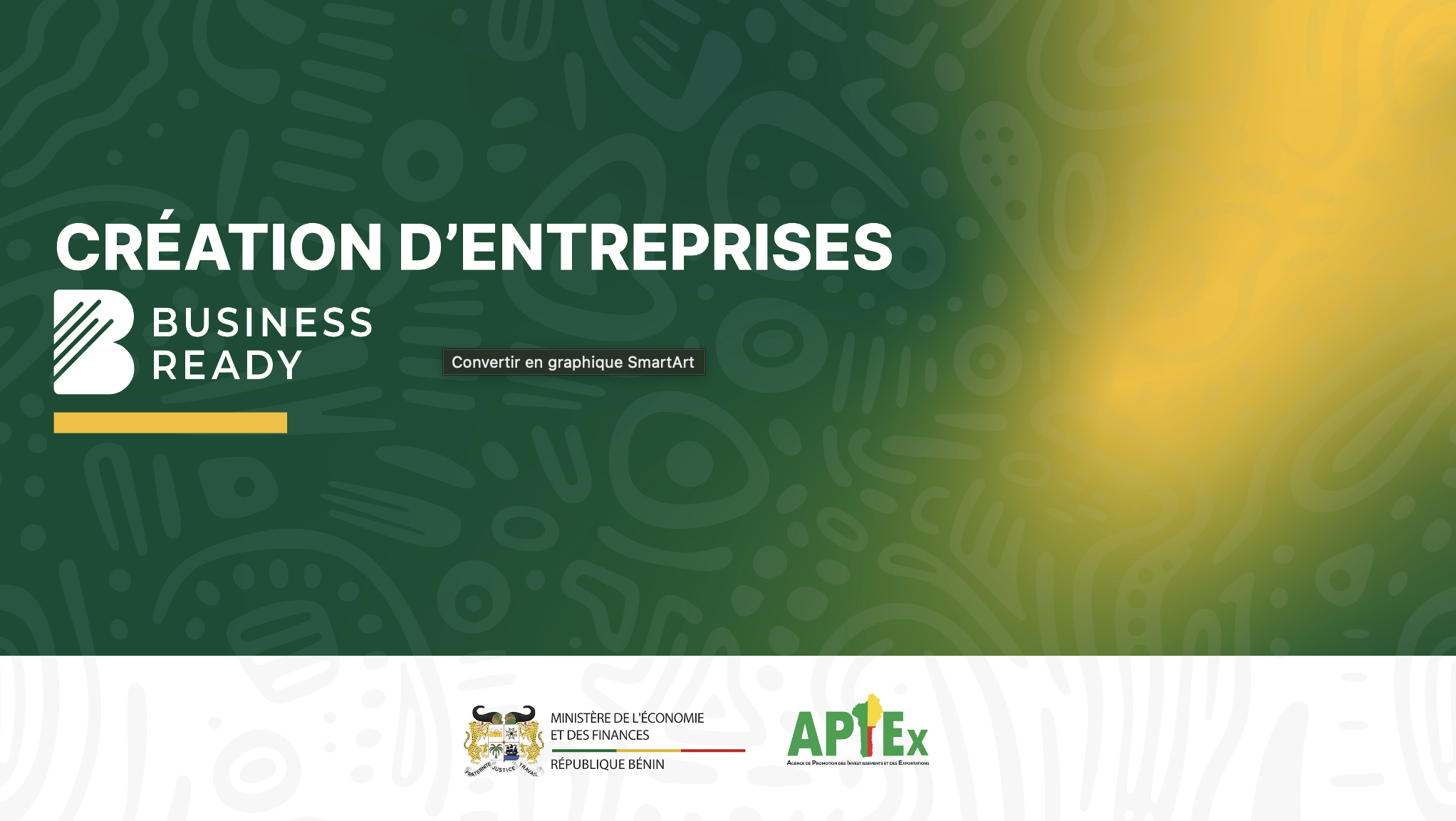 Création d'entreprises - Business Ready